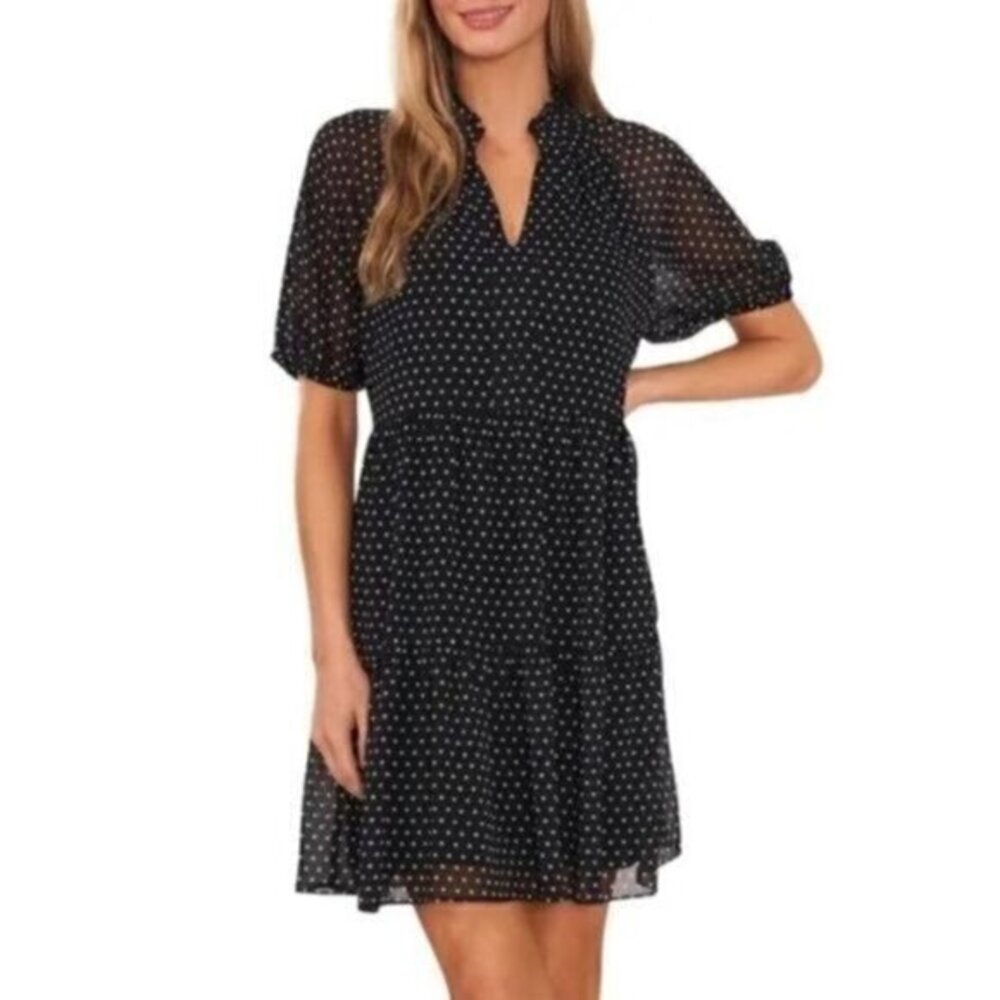 CeCe Polka Dot Babydoll Dress New Fit & Flare